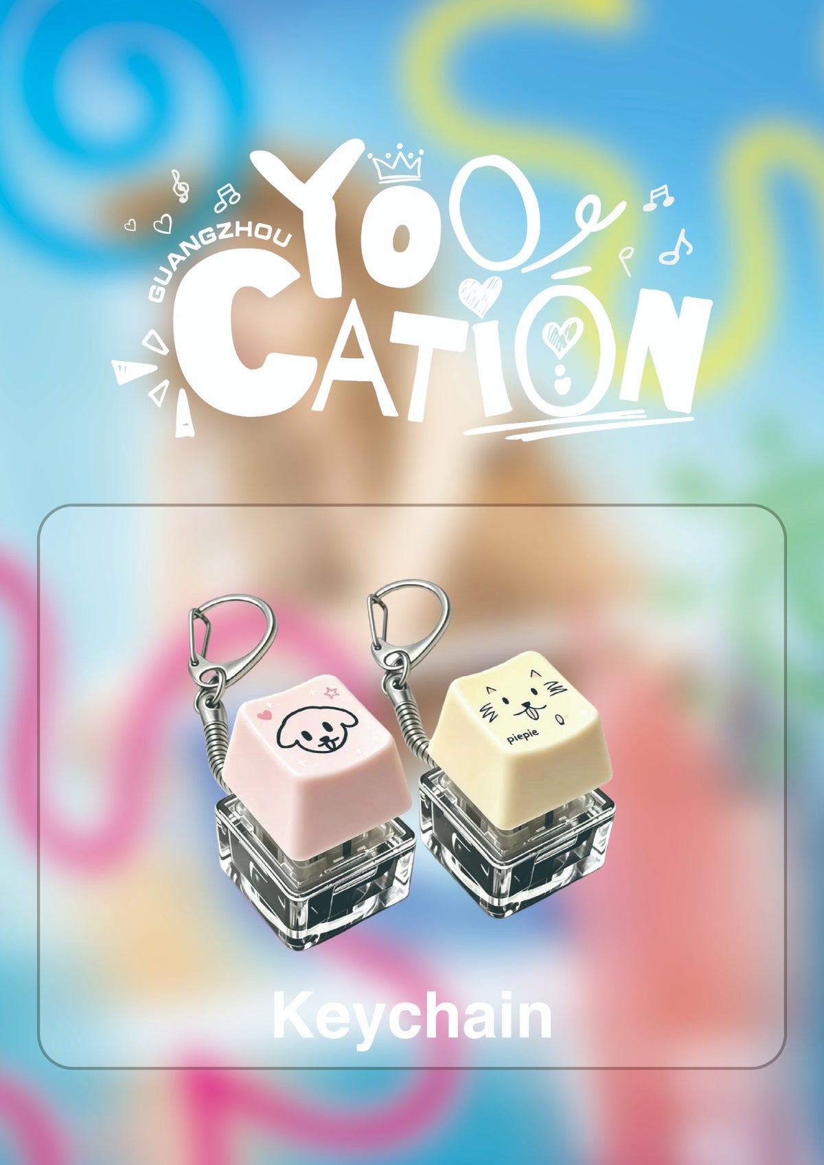 YOOHYEON (UAU) Guangzhou FM Keycap Pink and Yellow
